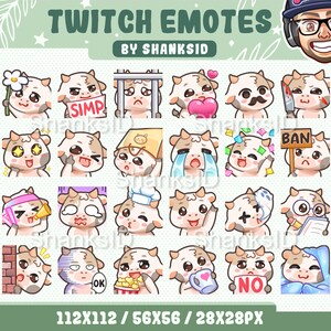 24x Twitch Emotes / Cow