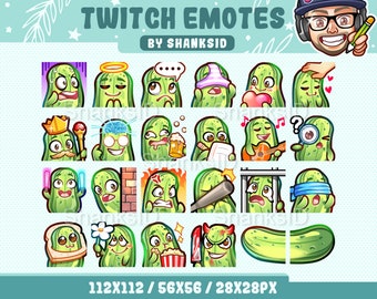 24x Twitch Emotes / Cucumber