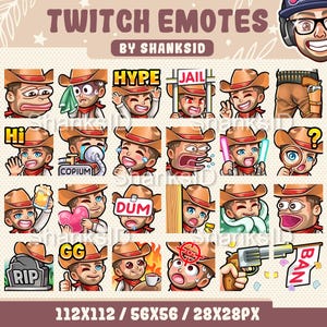 24x Emote Twitch / Cowboy