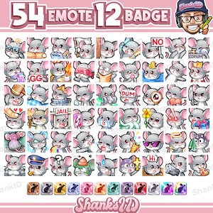 Pacchetto Mega Mouse Emote + Badge Sub (Twitch/Discord)