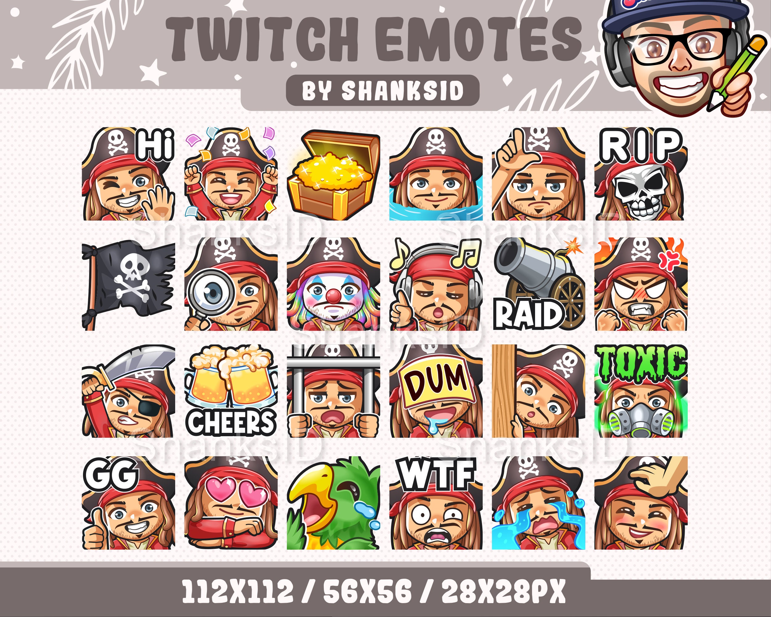 Pirate Flag Animated Emote For Twitch & Discord - Perfect Looping Joll –  PixelsLucky