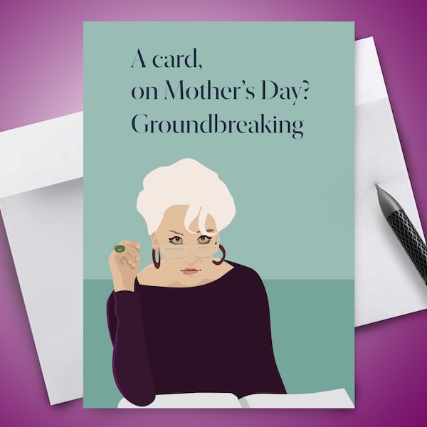 Devil Wears Prada funny Groundbreaking Mother's Day card | Movie stage show themed greetings card | Mum, Mom, Step Mum, Step Mom, Mam, Mummy