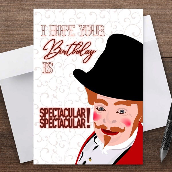 Moulin Rouge themed funny Birthday card | Harold Zidler Spectacular song greetings card