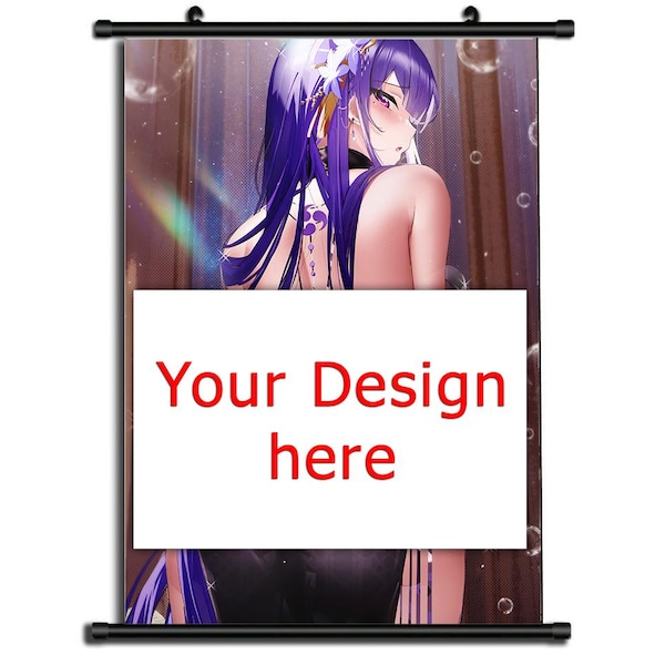 Póster enrollable hecho a medida, póster de anime para decoración del hogar, pintura mural personalizada