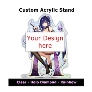 Custom Acrylic Anime Stand - Figurine Standee Rainbow Holographic Gaming Gift - OFFER BUY 2 + 1 FREE