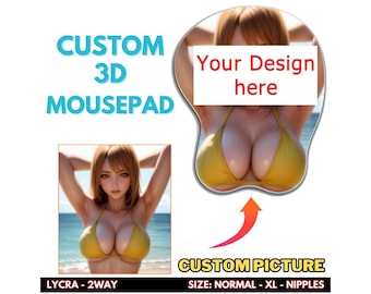 Custom made 3D Mouse Pad with Wrist Rest Personalized Photo Anime Mousepad Gift