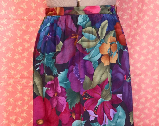 Vintage Alfred Dunner Petite Sz 16 Floral Wrap Skirt