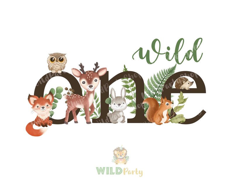 thumbnail image 2 of Woodland Animals Birthday Cake Smash Backdrop For Photoshoot – HSD Photography Backdrops 2 of 12