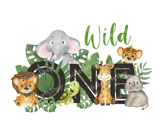 Wild ONE 1st Birthday PNG Safari T-shirt Transfer File Baby - Etsy UK