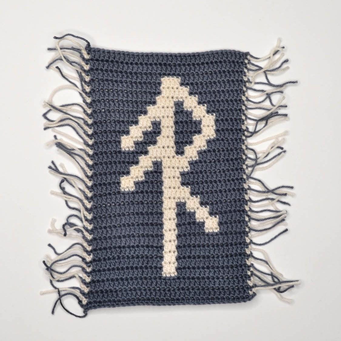 Crochet Runes Bind Rune Energy Crochet Pattern Mosaic Overlay, Elder Futhark ...