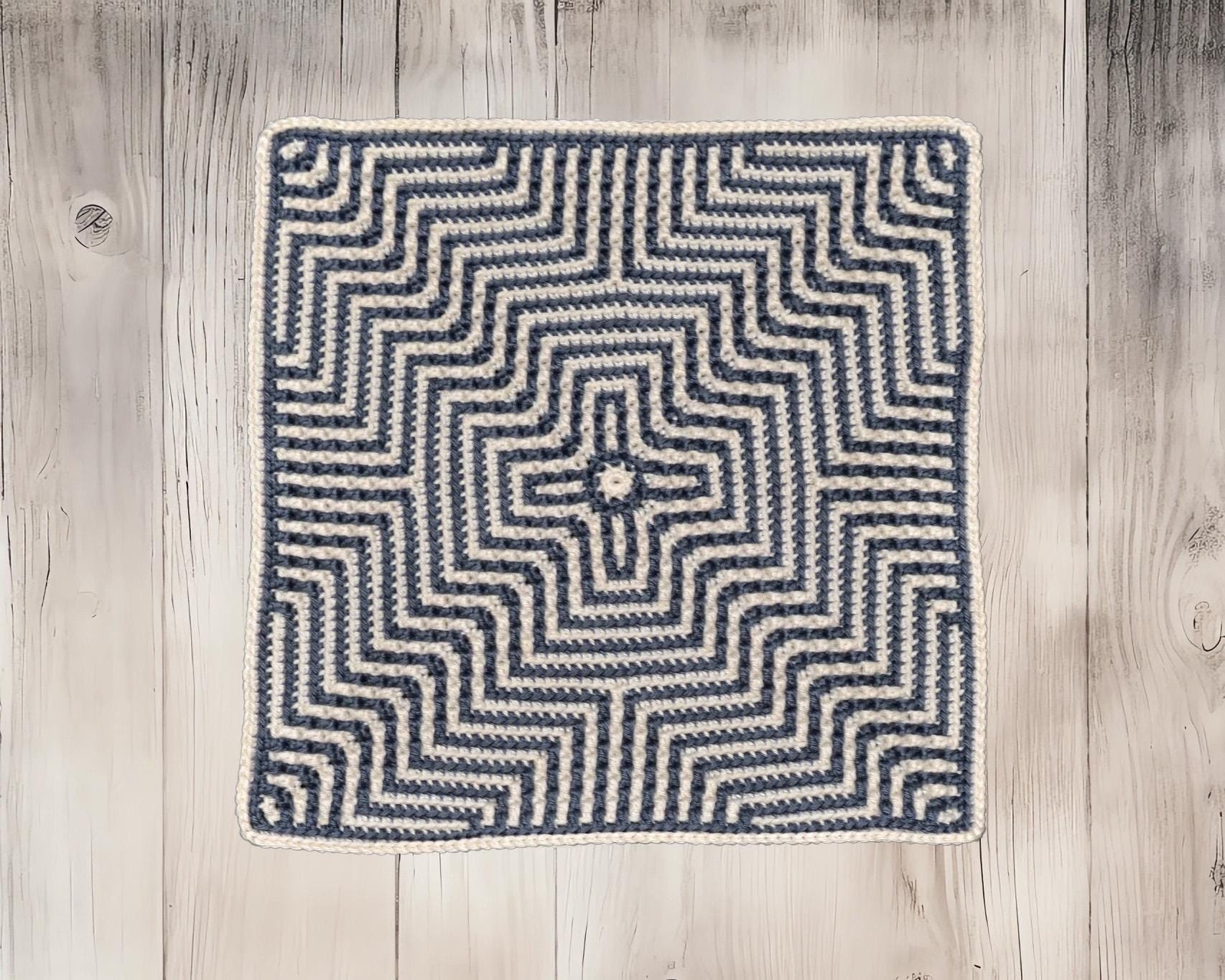 40 Mosaic Crochet Patterns: Boost Your Skills with Vibrant Designs 13 Pattern Mosaic Square Optical