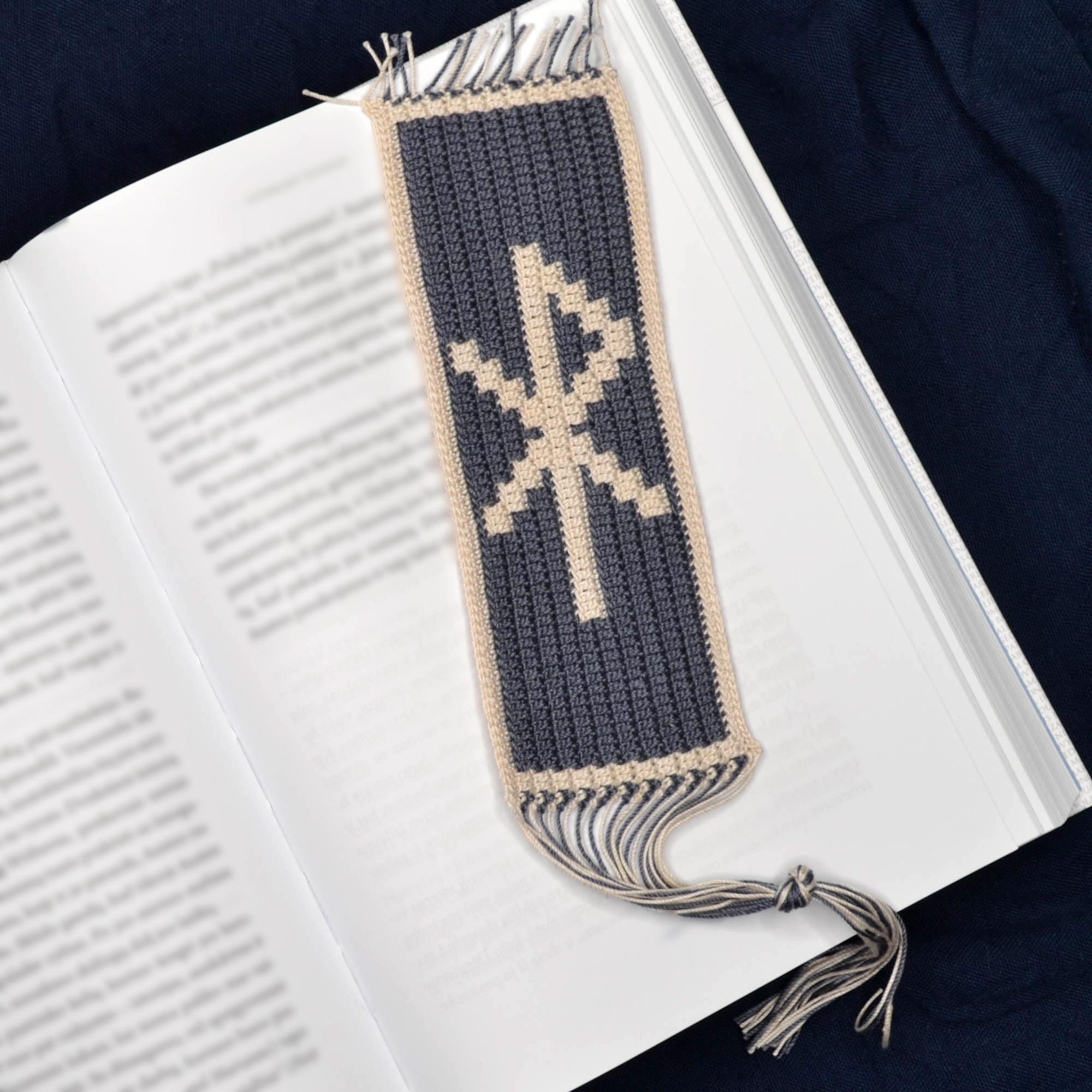 Crochet Runes Crochet Bookmark Pattern Bind Rune Love, Mosaic Overlay, Book Lovers ...