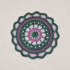 PATTERN - Mandala coaster - BLOOM - Easy With Diagram and Color scheme