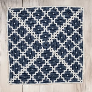 Mosaic Crochet Square Pattern: Dot Cookie, Placemat Tile (PDF Pattern)
