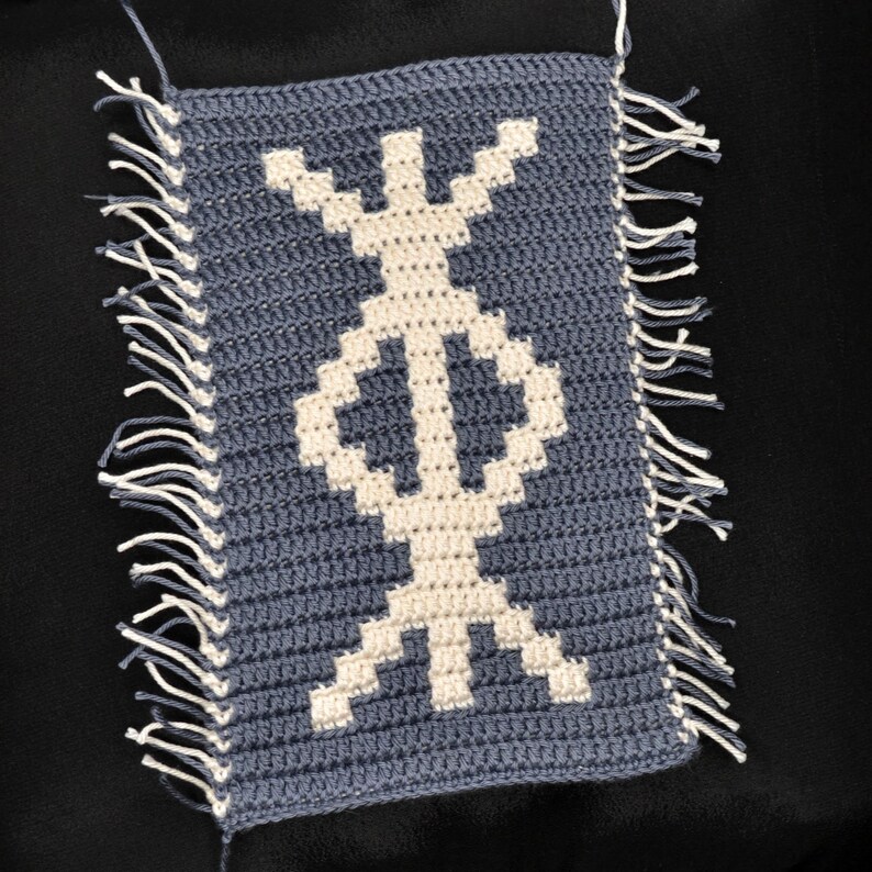 Crochet Runes Bind Rune Protection Crochet Pattern, Mosaic Overlay, Elder Futhark ...