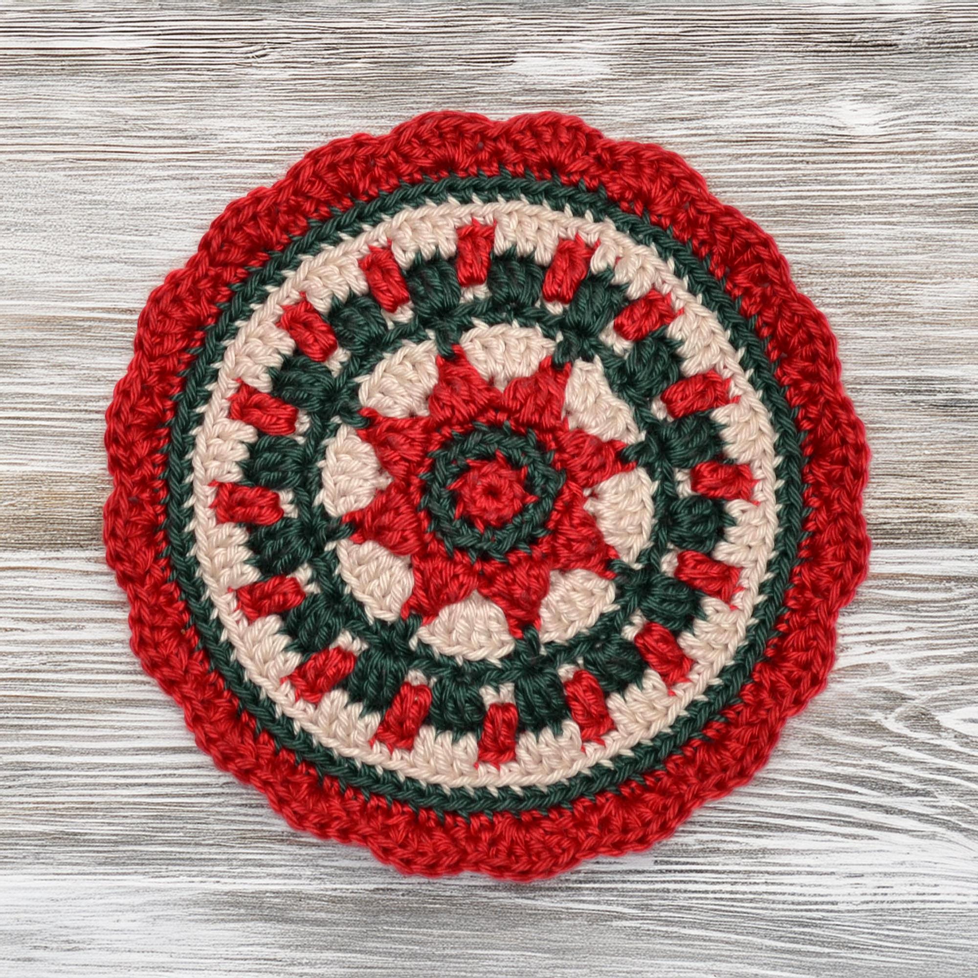 39 Christmas Coaster Crochet Patterns for Festive Table Decor, Gifts, and Cozy Holiday... 20 Christmas Coaster Crochet