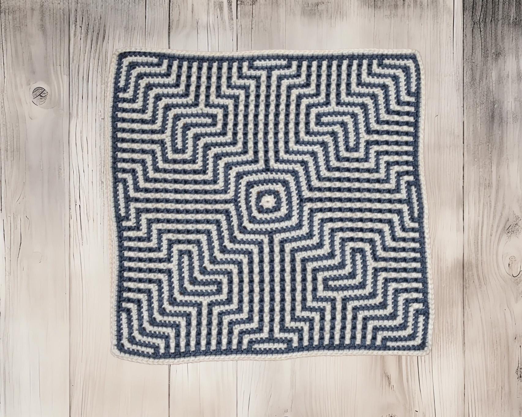 40 Mosaic Crochet Patterns: Boost Your Skills with Vibrant Designs 11 Pattern Mosaic Square Optical