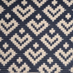 Crochet Pattern Festive Hearts Ethnic Inspired, Mosaic Overlay, Placemat Table Runner Wall Art, Baltic Heritage, Valentine Love Gift