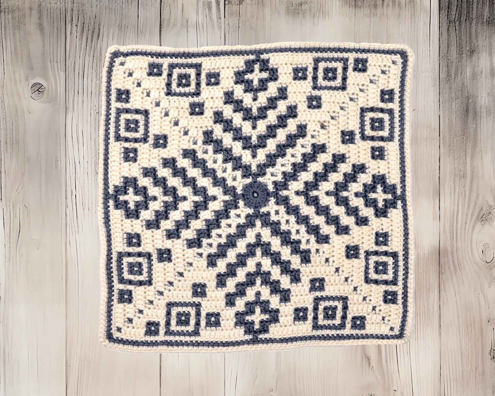 40 Crochet Techniques Patterns with Tunisian Scarves, Doilies, and Filet Designs 20 Pattern Mosaic Square Festive Mood