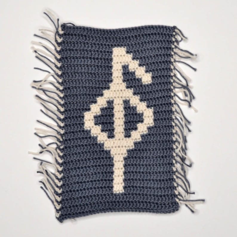 Crochet Runes Bind Rune Health Crochet Pattern, Mosaic Overlay, Elder Futhark ...
