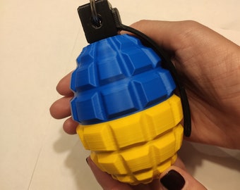 3D printed &quot;Granade&quot; box Blue Yellow edition