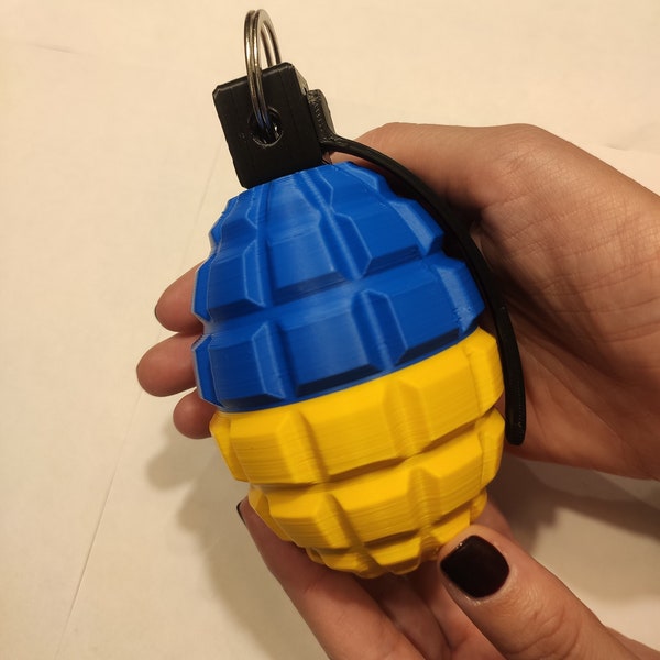 3D geprinte "Granade" doos Blue Yellow editie