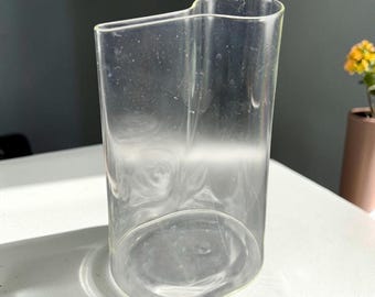 Vintage IKEA Glass Carafe 1980s – Sculptural Clear Pitcher – Minimalist Scandinavian Design Vase or Water Jug Free shipping USA