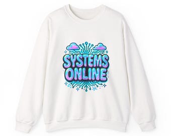 Systems Online sweatshirt | Retro tech cloud graphic