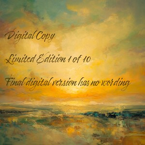 Limited Edition: 10 copies only. Impressionist sunset sea scape