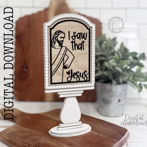 Vi eso, signo cristiano de la fe de Jesús, marcos vendidos por separado / descarga digital SVG DXF 1/8 "3 mm material