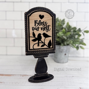 Inserto intercambiable para el letrero "Bendice nuestro nido", los marcos se venden por separado (descarga digital)