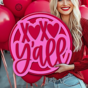 Xoxo jullie ondertekenen deurhanger gelaagd dienblad decor voor Valentijnsdag / bruiloft digitale download SVG DXF-laserbestand
