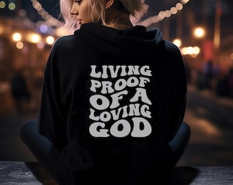 Prueba viviente de un Dios amoroso Diseño de camiseta de vinilo HTV por sublimación POD / archivo digital Camiseta religiosa de fe cristiana, Regalo religioso