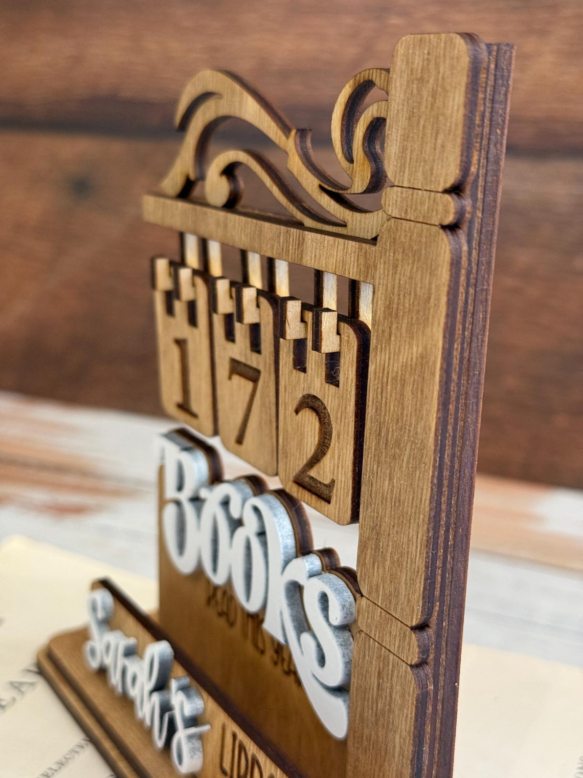 Personalized Home Library Sign: How Many Books Read This Year, Keep ...