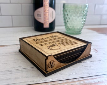 Monogram Coaster Box Design: Laser Cut File (Digital Download)
