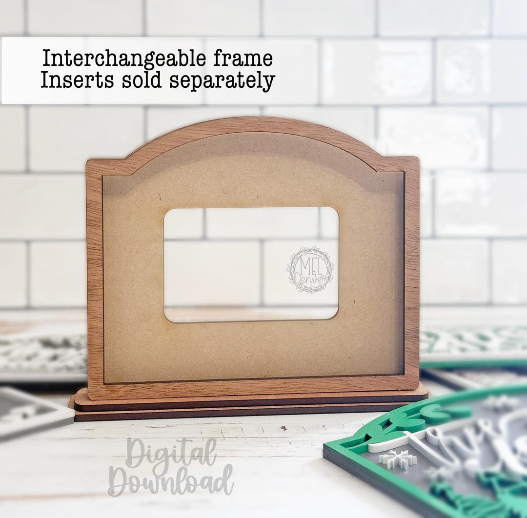 Interchangeable Sign Frame (digital Download SVG DXF) 6 Inch X 7 Inch ...