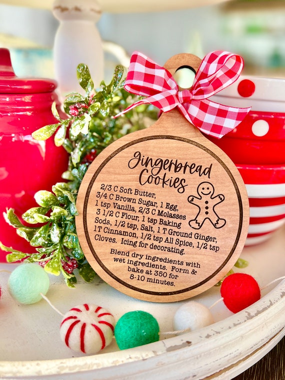 3D laser cut Christmas gingerbread cookie recipe on cutting board winter tiered tray sized svg cut files for laser / Glowforge