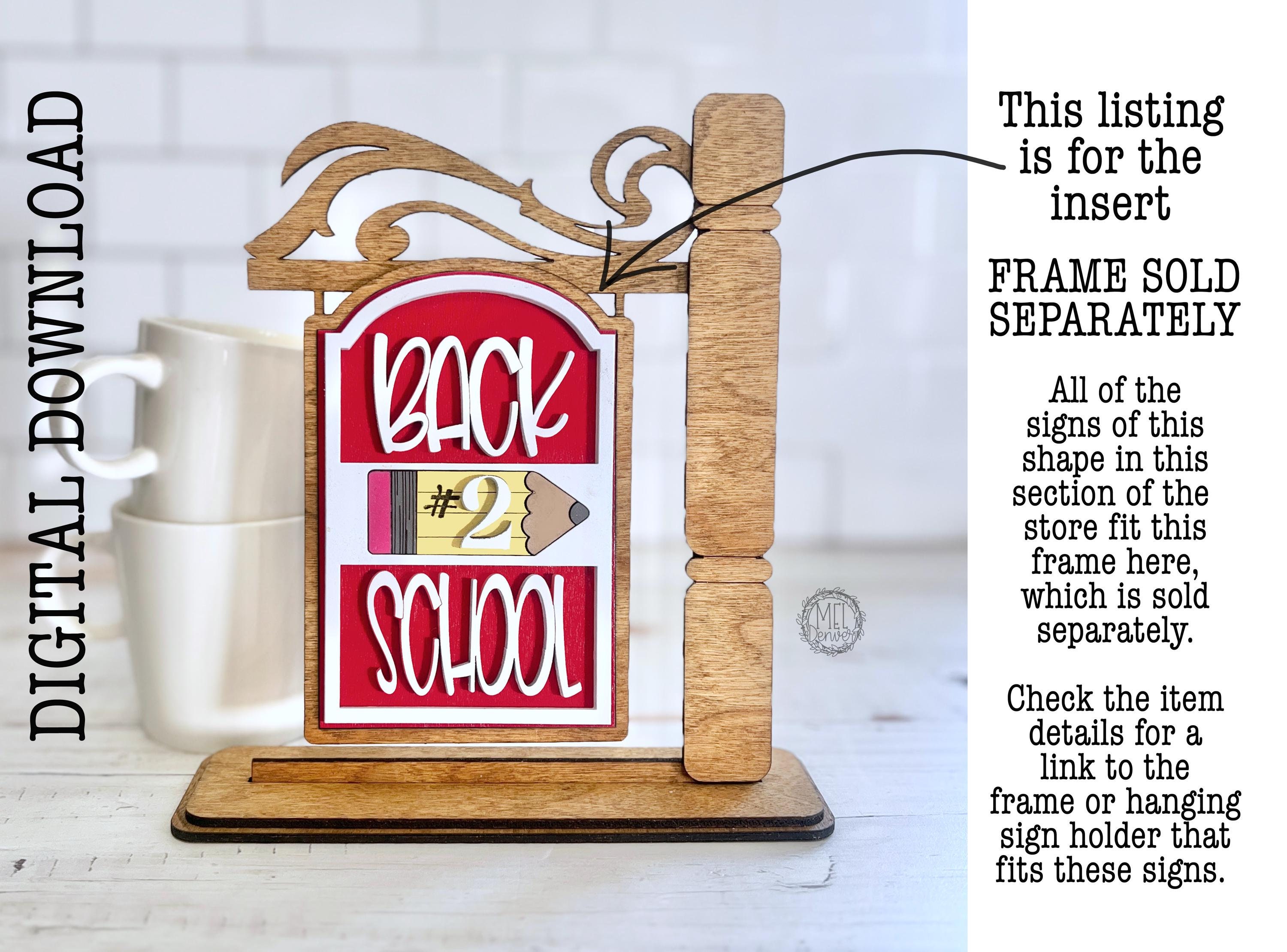 Back to School Sign Insert: Teacher Decor SVG DXF (Digital Download) interchangeable