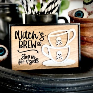 Halloween Witch&#39;s brew co, stop in for a spell for coffee bar - svg file glowforge cricut silhouette