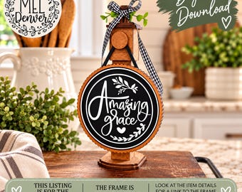 Amazing grace insert for Interchangeable pillar frame, frame sold separately - digital download, laser ready