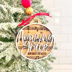 DIGITAL DOWNLOAD Ornament Faith / Christian / Catholic / Hymn / Religious music, cut file SVG Amazing Grace