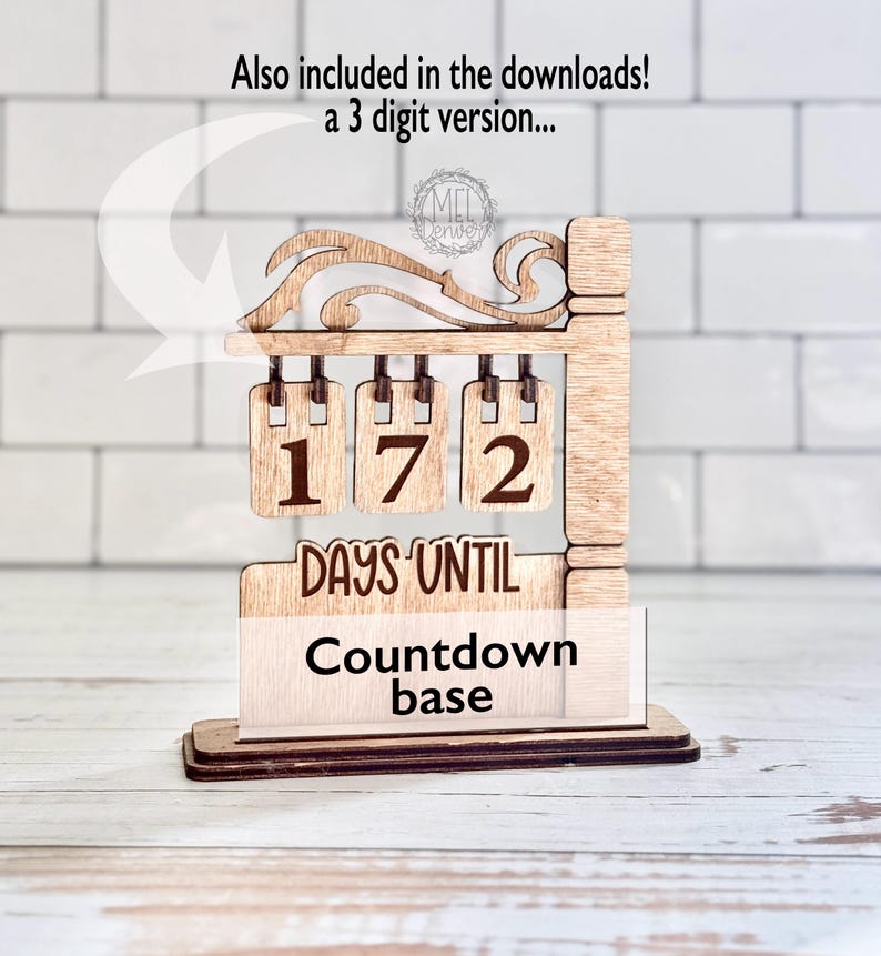 Countdown Plates Countdown Bundle, 5 Decorative Plates for Interchangeable Count Down ...