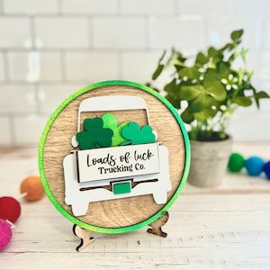 St Patricks Day Tiered Tray Decor: Truck SVG Laser File (Digital Download)