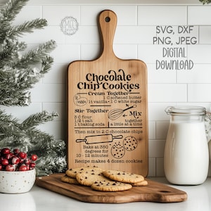 Schokoladenkekse Rezept / Schneidebrett / Vinyl für Kanister / Keksdosen - svg schneide Datei Glühschmieden Cricut Silhouette