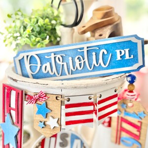 Patriotic Place street sign 4th of July independence Day Memorial Day glowforge, cricut, Silhouette laser cut file SVG digital files