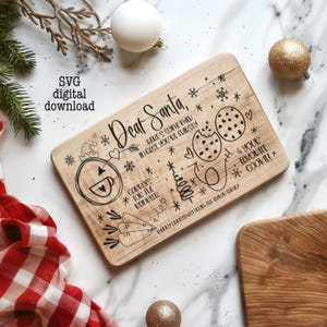 DOWNLOAD DIGITAL Guloseimas para o Papai Noel, leite, biscoitos e cenouras para as renas / gravura ou vinil tábua de corte ou bandeja Natal dxf svg