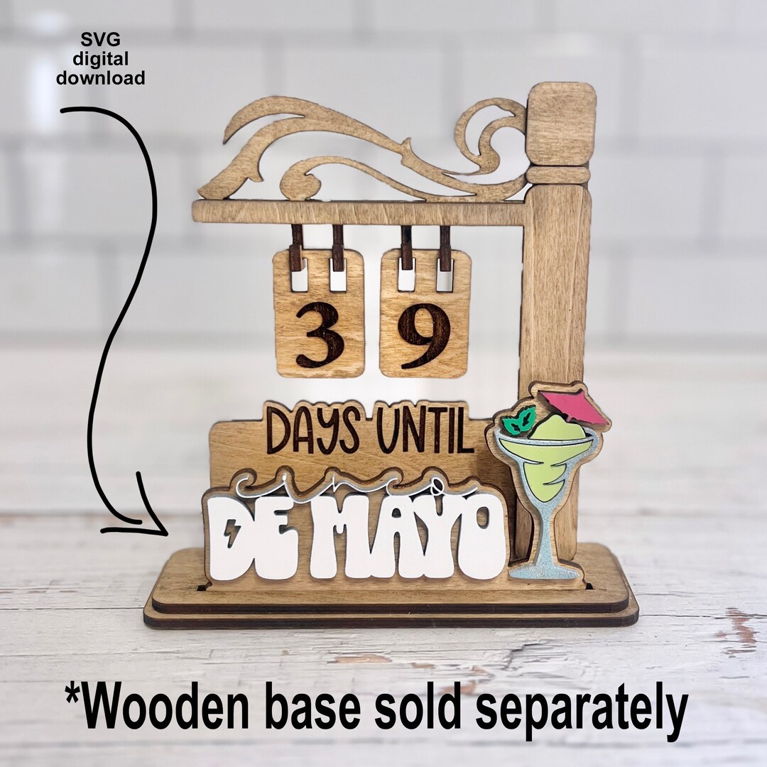Countdown Plates Cinco De Mayo Plate for Interchangeable Countdown the Days, Stand Sold ...