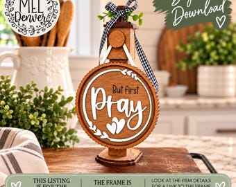 But first pray insert for Interchangeable pillar frame, frame sold separately - digital download, laser ready