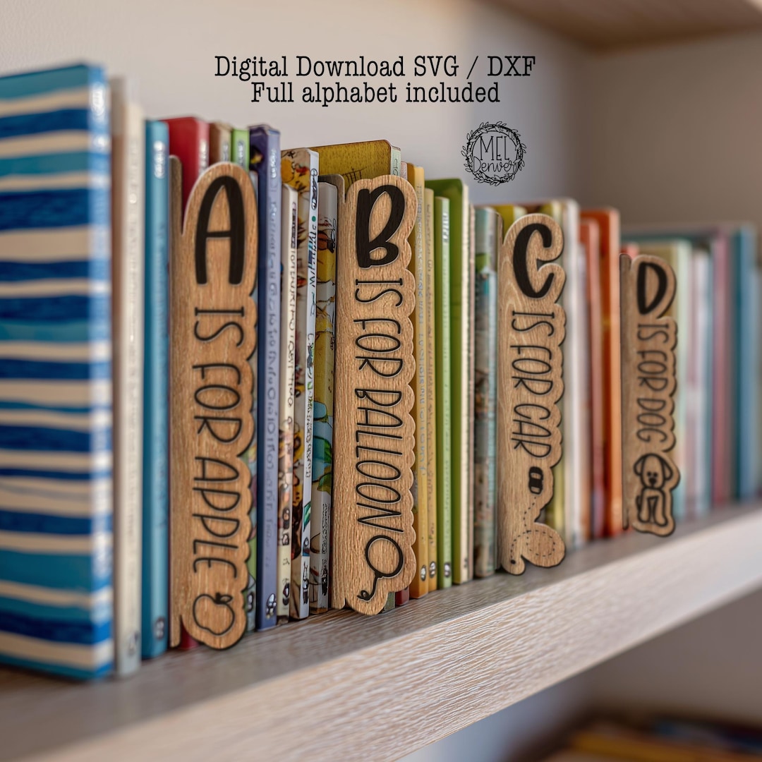 Laser Cut Alphabet Book Dividers: Classroom Library Organization ...