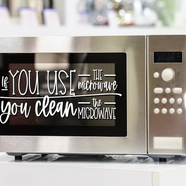 Clean the microwave decal, break room, teacher lounge, faculty lounge, lunchroom, funny reminder to clean the microwave
